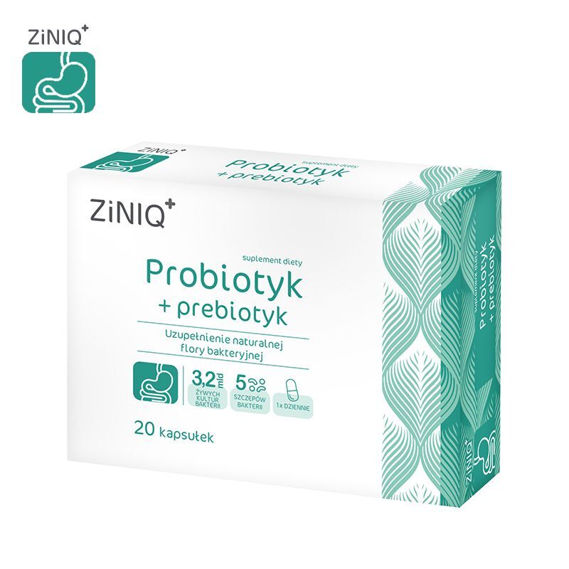TITLIS SPÓŁKA Z OGRANICZONĄ ODPOWIEDZIALNOŚCIĄ ZINIQ Probiotyk + prebiotyk 20 kapsułek