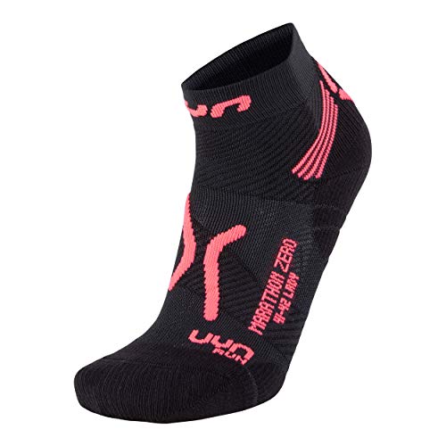 UYN UYN Run Marathon Zero skarpety damskie czarny Black/Coral Fluo 35-36 S100073