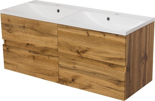 Szafka wisząca z umywalką 120/46 seria Aksamit dąb Gante 