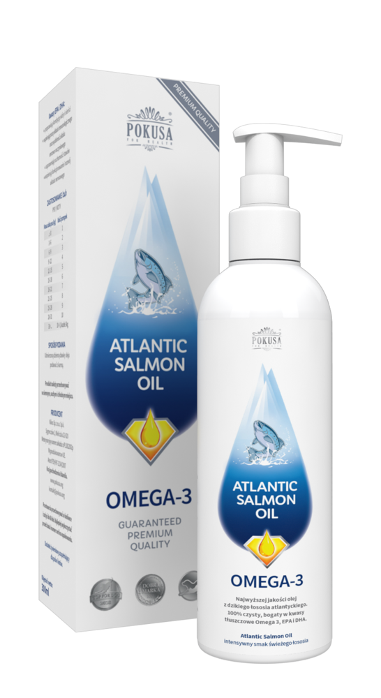 Pokusa FOR HEALTH Atlantic Salmon Oil olej z łososia dla psów i kotów 300ml 49974-uniw