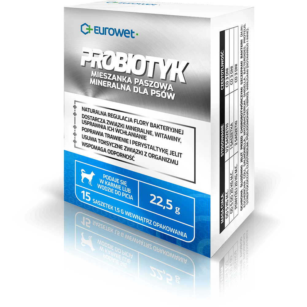 Eurowet Probiotyk w saszetkach dla psów 15 x 1,5g