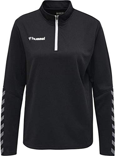 Hummel damska bluza z suwakiem do połowy długości, kolor czarny/biały, XS 204929-2114-XS