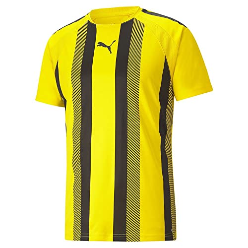 PUMA PUMA Koszulka męska Teamliga Striped Jersey Cyber Yellow-puma Black M 704920