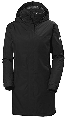 Helly Hansen Damski Aden długi izolowany wodoodporny płaszcz - czarny, 4XL