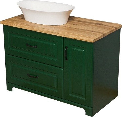 Zielona szafka stojąca z umywalką 100/50 cm seria Finea Z 