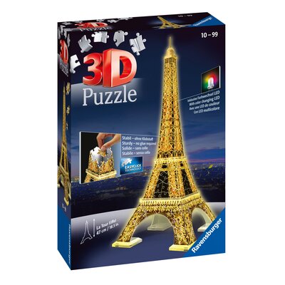 Ravensburger 3D Wieża Eiffla nocą 125791