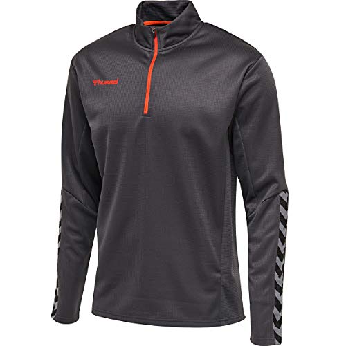 Hummel bluza chłopięca z zamkiem błyskawicznym Half Zip, asfalt, 152