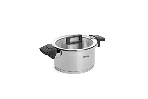 Woll Wykonana ze stali nierdzewnej do garnków 120 NC Concept płyta indukcyjna średnica 20 cm, wysokość 11 cm 3,4 L z pokrywką szklaną wielofunkcyjne Box 120NC