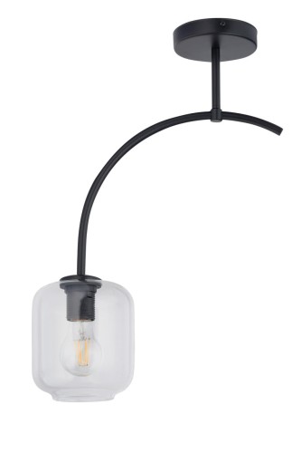Sigma asymetryczna lampa sufitowa SHINE 1 32240 pojedynczy żyrandol z bursztynowym kloszem 32240