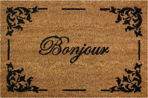 ID mat t Hallo Coco Text, PVC, ecru, 40 x 60 x 1,5 cm
