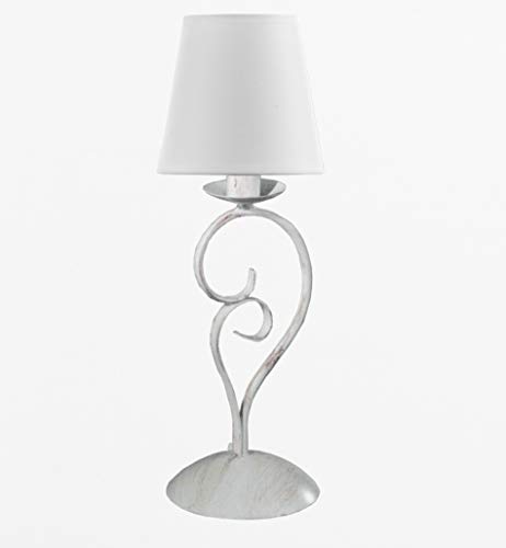 EULUNA Lampa stołowa Pompei wysokość 50cm biały klosz