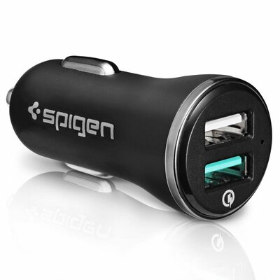 Spigen Ładowarka samochodowa Spigen Quick Charge 3.0 Car Charger F27QC 2x USB, czarna 000CG20643