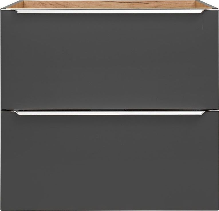 Elior Podwieszana szafka łazienkowa pod umywalkę - Malta 3X Czarny mat 60 cm