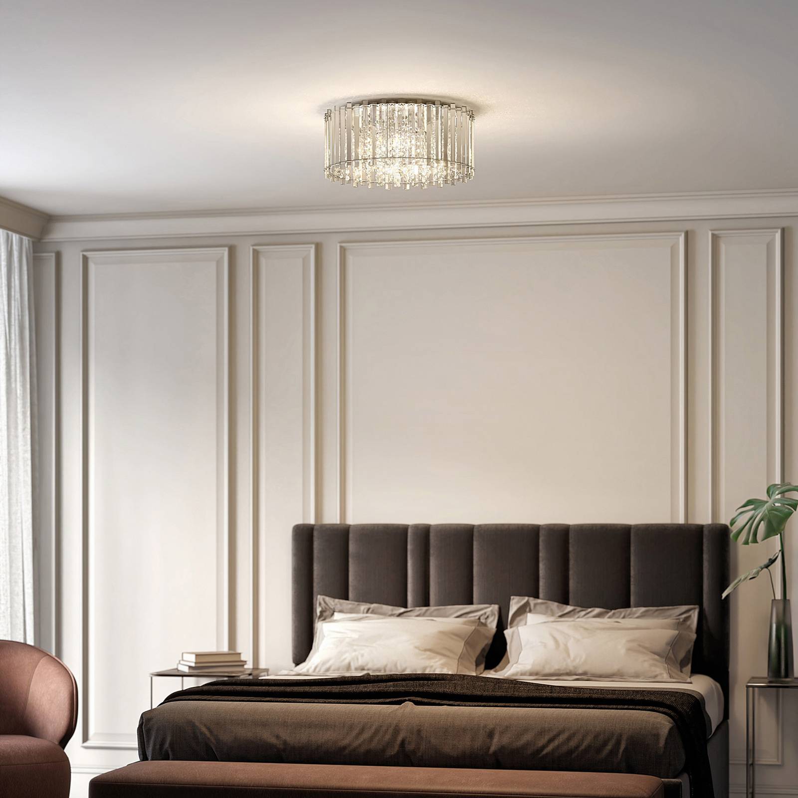 Lucande Limana kryształowa lampa sufitowa, 50 cm