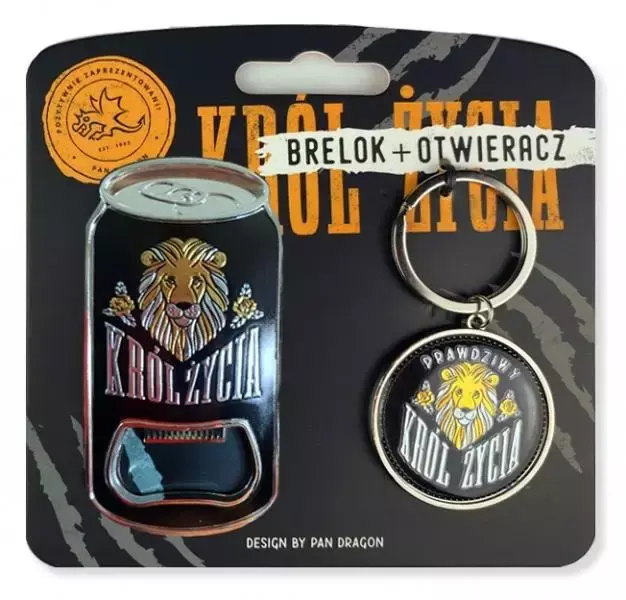 Zestaw brelok + otwieracz Król Życia - Pan Dragon