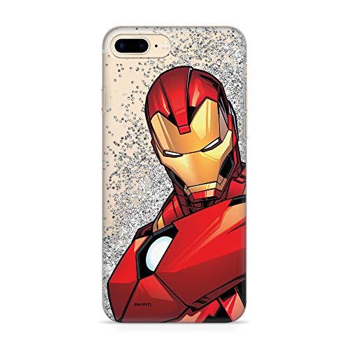 ERT GROUP etui na telefon Apple Iphone 7 PLUS/ 8 PLUS, case oryginalny i oficjalnie licencjonowany przez Marvel, wzór Iron Man 005, optymalnie dopasowane, z efektem płynnego brokatu