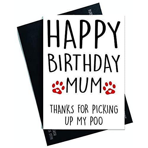 Zabawna kartka urodzinowa z psem, karta dla niej zwierzę domowe kartka dla miłośnika psów karta urodzinowa, karta dla psa mamy, matki, karta dla psa taty PC286