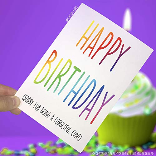 Peachy Antics Karty urodzinowe, karty z paskiem, karty surowe i zabawne karty, nowe karty, karty dla niego, karta przyjaciela, kartki urodzinowe, zabawne karty, PC34 WSD_PC34