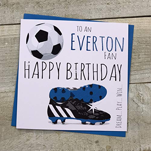 Karta urodzinowa klubu piłkarskiego Everton FC - od White BAWEŁNA - 6