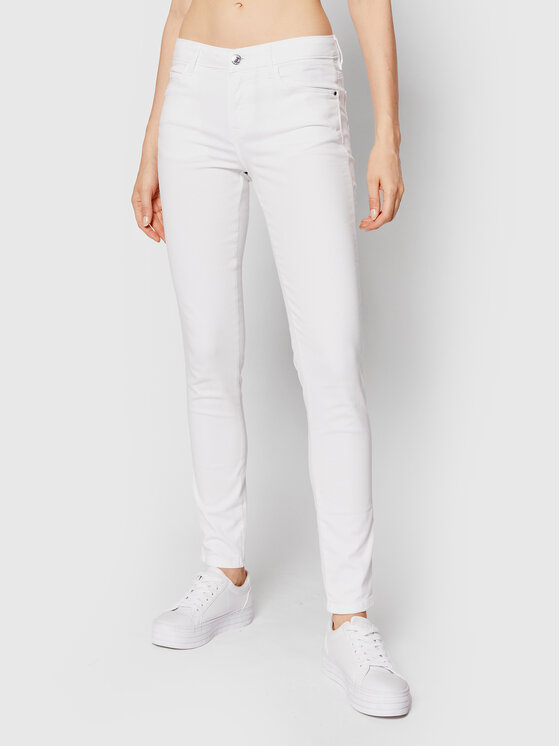 Spodnie damskie - Guess Jeansy Curve X W1GAJ2 W77RE Biały Skinny Fit - grafika 1