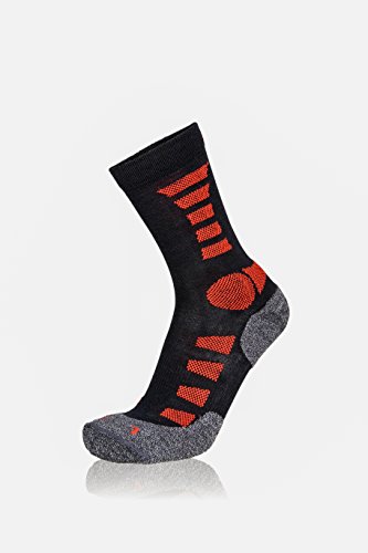 EIGHT SOX EIGHT SOX Merino Light skarpety trekkingowe, czarny/czerwony wielokolorowa czarny/czerwony 39-41 88 820010