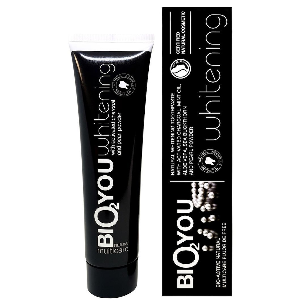 Bio2You Bio2You Naturalna Czarna wybielająca pasta do zębów z węglem aktywowanym 100ml