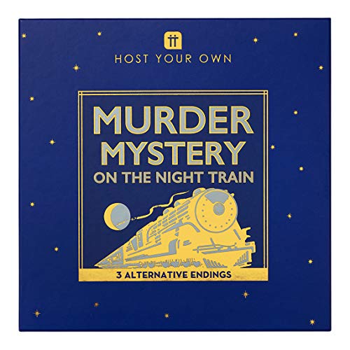 Talking Tables Zestaw wielokrotnego użytku z tajemnicą Mord | Host Your Own gry nocne | Orient Express lata 30. XX wieku, tematyka kolacji | 3 alternatywne końcówki | ekstrawagancka sukienka | dla dorosłych, prezent HOST-MYSTERY-TRAIN