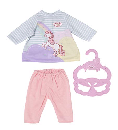 Baby Annabell Zapf Creation 704134 Baby Annabell Little Sweet sukienka 36 cm - suknia dla lalek z różowymi legginsami dla lalek i wieszakiem na ubrania 704134