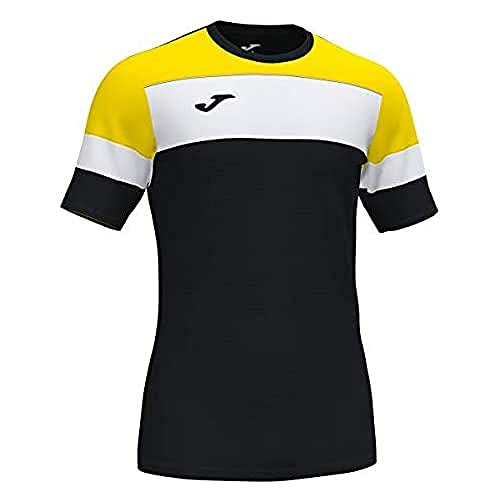 Joma T-shirt męski Crew Iv Equip M/C czarny czarny/żółty XXS 101534.109