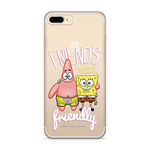 Oryginalne i oficjalnie licencjonowane etui na telefon komórkowy Spongebob do iPhone 7 Plus, iPhone 8 Plus, etui, Case, Cover z tworzywa sztucznego TPU, chroni przed uderzeniami i zadrapaniami