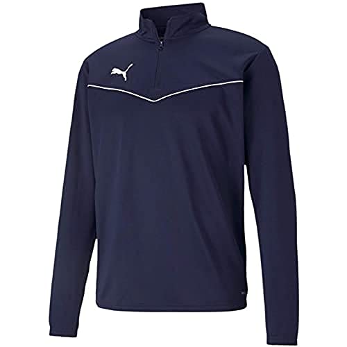 PUMA Puma Męska teamRISE 1/4 Zip Top koszulka, czerwona biel, L 657394