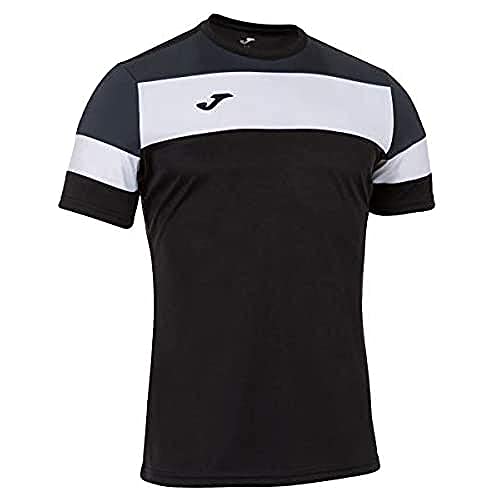 Joma T-shirt męski Crew Iv Equip M/C czarny czarny/antracytowo-szary XL 101534.110