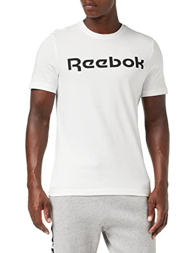 Reebok T-shirt męski Gs Linear Read Tee biały biały XL FP9163