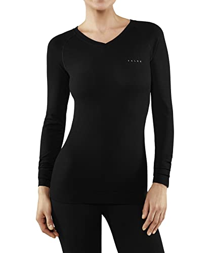 Falke Damska koszulka Wool-Tech Light z długim rękawem, czarna, XL 33463