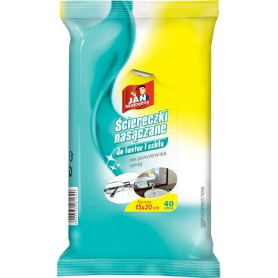 Jan Niezbędny Ściereczki nasączone do szyb i luster 40szt