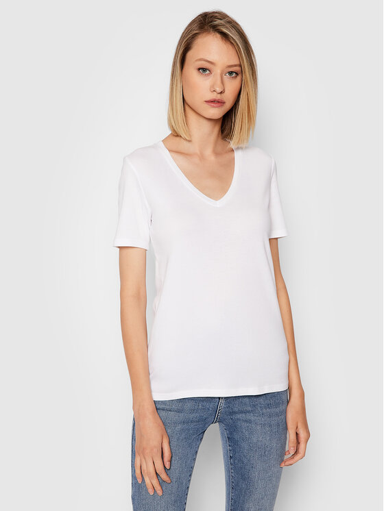 Benetton United Colors Of T-Shirt 3GA2E4230 Biały Regular Fit