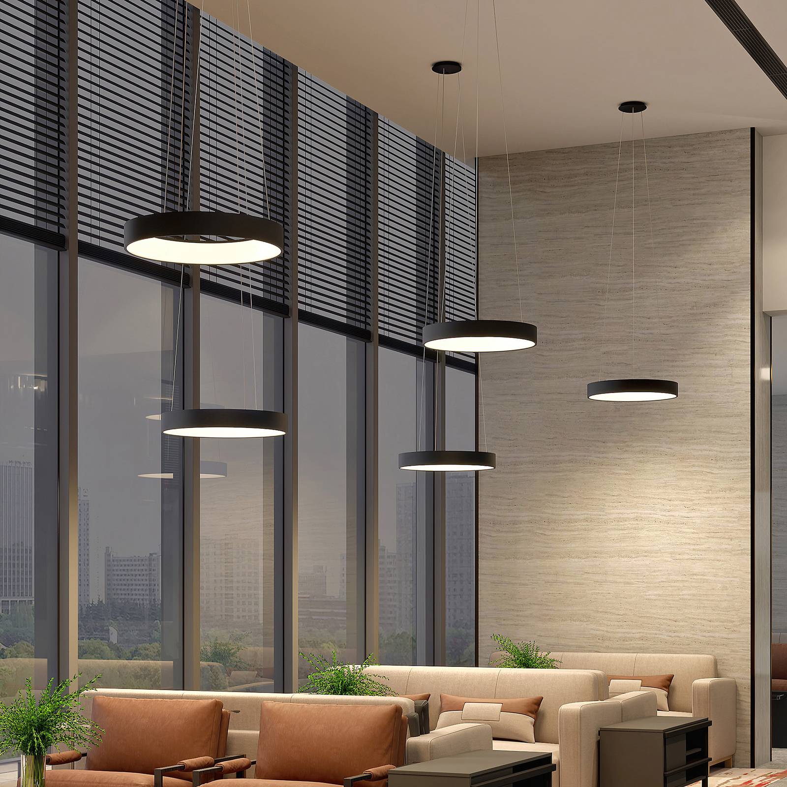 Arcchio Aleksi lampa wisząca LED, Ø 60 cm, okrągła