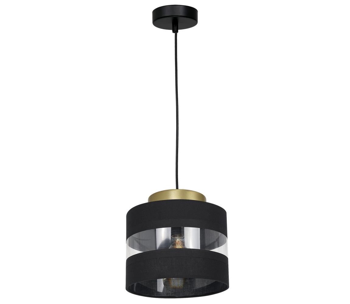 Żyrandol na lince HAVARD 1xE27/60W/230V czarny/mosiądz