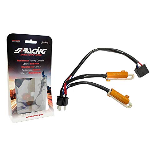 Simoni Racing 50W4 anulator ostrzeżenia oporowego specyficzny dla lamp LED złącze H4, 50 W 6 omów ze złączami