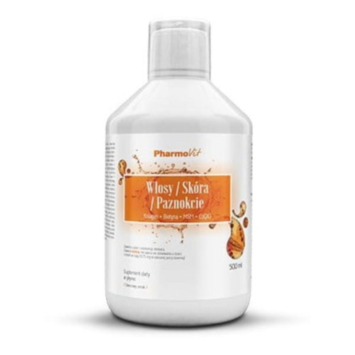 PHARMOVIT Pharmovit Włosy Skóra Paznokcie Zawansowana formuła płyn 500 ml