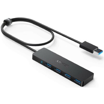 Anker Ultra Slim 4-Port USB 3.0 Data Hub 60cm B2C - UN Black 2 (AK-848061023787)