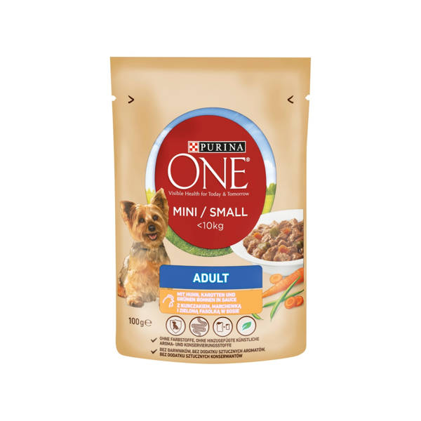 Purina One Mini Adult Dog Kurczak i Marchewka 100g