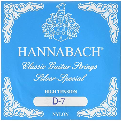 Hannabach 652607 Klassikgitarrensaiten Serie 815 für 8/10 saitige Gitarren/High Tension Silver Special - D7