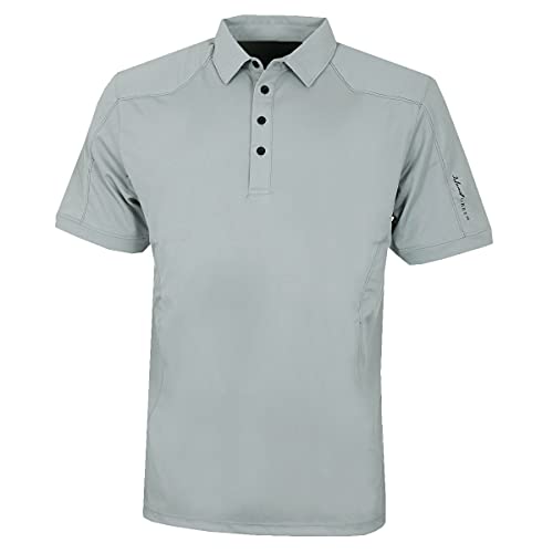 Island Green Island Green Męska koszulka polo golfowa, pancernik szara, mała IGTS1648_BSHPG_S