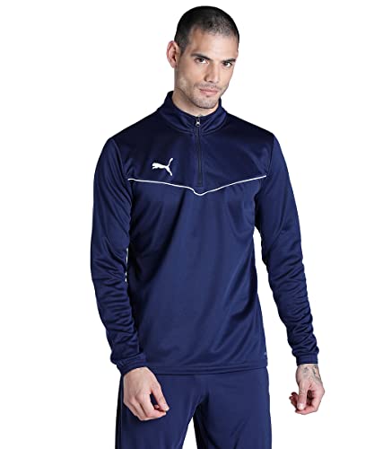 PUMA Puma Męska koszulka TeamRISE 1/4 Zip Top Tee, Paw Biały, S 657394