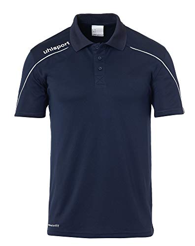 Uhlsport Polo Stream 22 męska koszulka polo niebieski morski/biały/błękitny 3XL 4051309792611