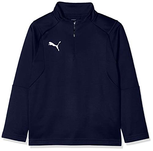 Puma Liga Training bluza dziecięca z zamkiem błyskawicznym 1/4 niebieski Peacoat-puma white 152