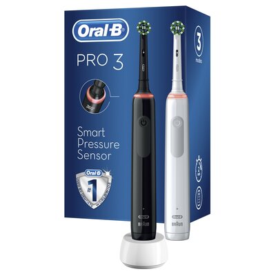 Oral-B Pro 3 3900 2szt. Biało-czarny