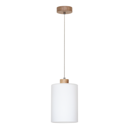Britop LAMPA wisząca ZEFIR 112860174 szklana OPRAWA skandynawski ZWIS loftowy biały drewno