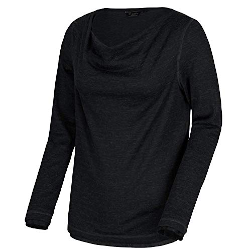 Regatta damska Frayda lekka wełniana czapka pod szyję długi rękaw top T-shirty/koszulki polo/kamizelki Czarny Size: 16 RWT162 80016L